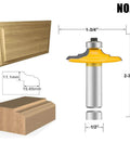 Door And Drawer Front Edging Router Bit Set With One Half Inch Shank Four Piece Pro Grade Woodworking Milling Cutter Tools Carbide Cutter For Cnc Router Includes Thumbnail Bit Two Ogee Bits One Large One Small And Roundover With Ogee Bit, showing large ogee bit dimensions