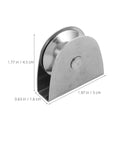 Heavy Duty V Groove Pulley Wheel 304 Stainless Steel Flagpole Riser Kit, 5 cm diameter, 1.6 cm width, durable for outdoor use.
