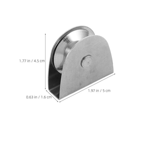 Heavy Duty V Groove Pulley Wheel 304 Stainless Steel Flagpole Riser Kit, 5 cm diameter, 1.6 cm width, durable for outdoor use.