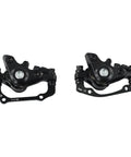Hardcore Trail Ready Mechanical Disc Brake Kit For Mountain Bikes Includes Front And Rear Stoppers With 160mm Rotors And Wire Control Alloy Calipers Black Silver Rig - close-up of alloy calipers.