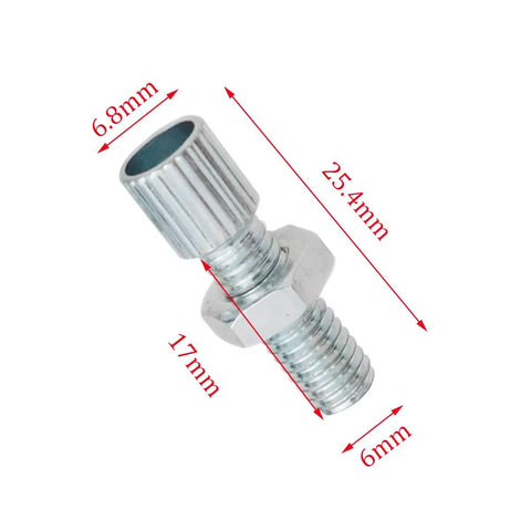 12 Piece Silver Bicycle Brake Cable Adjuster Lever Screw Set M6 Includes Caliper Locking Tool And Brake Cage Bolts product detail