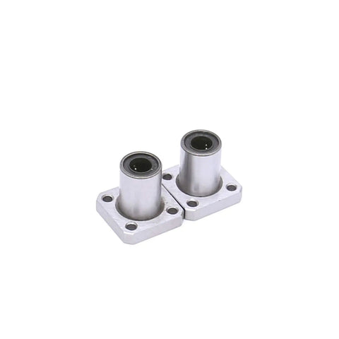 Square Flange Linear Bearing Kit LMK8UU 8x15x24mm 2-Pack for CNC and 3D printers, showing two pro-grade bearings.