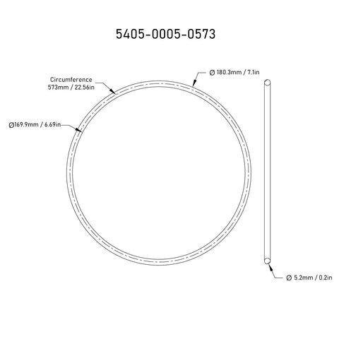 Round Rubber Motor Belt 5mm Diameter And 653mm Circumference 5 Pack For Industrial Machinery Transmission And Drive Systems Replacement Parts Ideal For Precise Mechanical Equipment And Heavy Duty Applications technical drawing