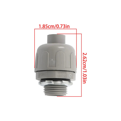 Half Inch Npt Conduit Connectors, gray heavy duty steel blend design for snap setup in electrical wiring.