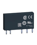 Thin Interface Type Intermediate Relay RSL1GB4JD Built For Control Panels And Industrial Electronics Real World Ready Ultra Slim Relay Module With High Reliability And Compact Design For Automation Systems And Relay Subsystems. Black plastic relay module with metal pins