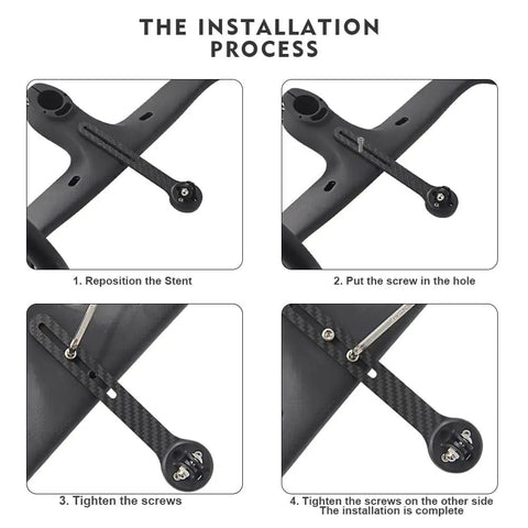 Installation process of Carbon Fiber GPS Bike Computer Mount With Stopwatch Holder For Speedometer And Accessories