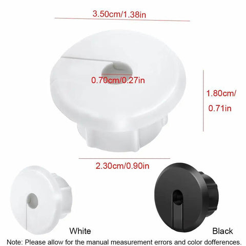 Super Sleek Black Plastic 3 4 Inch Wall Cable Grommets Starlink Routing Kit Pass Through Holes For Neat Wire Management On Desks And Tables To Keep Cords Hidden And Setup Looking Clean And Modern black cable grommet, 0.90in hole