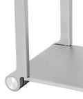 Close-up of the base of the Straight Up Solid Folding Coffee Stand For Manual Espresso Machines portable aluminum brewing bracket.