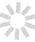 Pack Of 10 Heavy Duty Metal Tape Gun Blades Replacement For 4 To 5 Cm Packing Tape Dispensers Serrated Cutter Blades, metal blades shown arranged in a circle