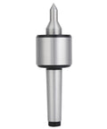 MT3 60° CNC live center, carbon steel, lathe tailstock, front view