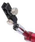 Close-up of Pro Grade Heavy Duty Magnetic Base Stand For Dial Indicators With 50kg Pull, Adjustable Arm, Red Finish