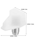 200-Piece Heavy Duty Shelf Support Pins Replacement with Enhanced Safety Grip, white plastic and stainless steel peg, dimensions shown