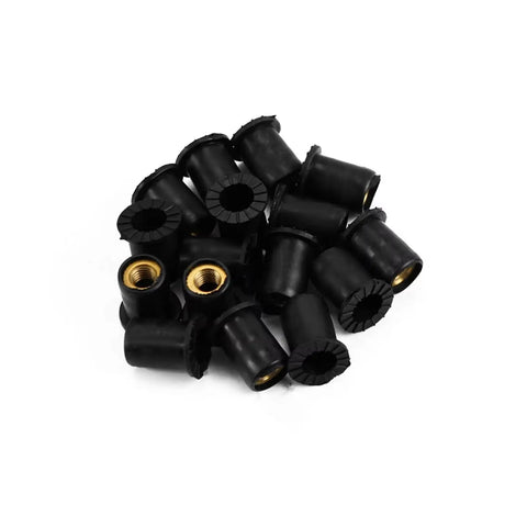 Rugged Motorcycle Bolt Kit For CBR600RR Fairings 2009 2010 2011 2012 Screws Nuts Washers Assortment High Temp Resistant Durable Fasteners For Easy DIY Install And Maintenance, black fairing nuts