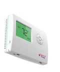 Tamper Proof Thermostat For Landlords And Pros With Adjustable Heat And Cool Set Points, Compatible With Boilers Furnaces And Single Stage Heat Pumps, Not For Multi Stage Or Electric Baseboards, Non Programmable, with digital display showing 72 degrees.