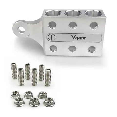 Heavy Duty 12 Way Terminal Distribution Block Bus Bar For Lithium And Agm Batteries Handles 8 Awg Up To 4 0 Awg Cables With M8 And 5 16 Inch 18 Studs rugged aluminum build with included nuts and bolts.