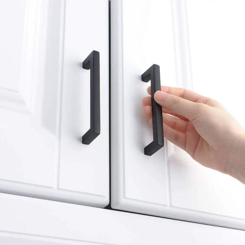 Premium Matte Black Cabinet Pulls And Drawer Handles 10 Pack Solid Metal Hardware For Kitchen And Bath Cabinets Heavy Duty Square Bar Knobs Snag These Bad Boys For A Total Kitchen Glow Up That Really Goes Hard