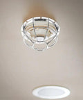 Rock Solid Heavy Duty Fire Sprinkler Head Protection Cage With Anti Theft Wire Mesh And Impact Resistant Shield For Tight Spaces And Garages 5.11 X 2.75 X 1.69 Inches 4 Pack, mounted on ceiling.