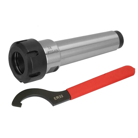 ER32 Collet Chuck Holder MT4 Morse Taper Shank For CNC Milling And Lathe Tools Straight Shaft Design For Deep Hole Machining With Tight Grip And A Real Workhorse For Tool Holding. with ER32 wrench