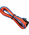 52mm Volt Meter Gauge 8 to 18V IP67 Backlit With Seven Color LEDs Anti Vibration For Boats Construction Machinery Vehicles And Humid Environments Durable Electrical Monitor For Tough Work, red and blue wires