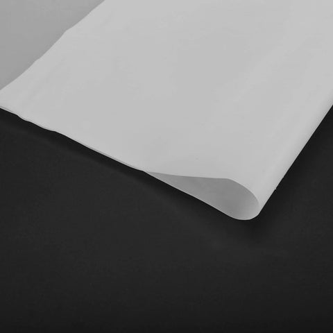 PTFE Film Sheet For Heat Press Transfers, 11.8 x 39.37 inches, 0.1mm thick, white roll on dark background