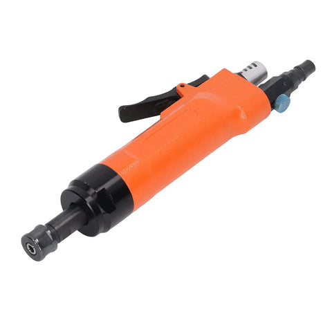 Tough As Nails Straight Air Die Grinder Featuring 6 Mm Collet 3000 RPM Spin Lightweight Aluminum Pneumatic Tool with orange housing.