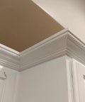 Heavy Duty Crown Molding Jig For Miter Saw Featuring Adjustable Fence Built To Throw Dead On Cuts On All 10 Inch And Larger Shop Gear Sweet Finishing For No Sweat Diy And Weekend Projects. Crown molding detail installed on wall corner.