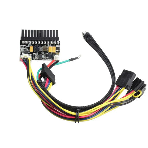 150 Watt Mini ITX ATX Power Supply With 24 Pin DC Input Plug And Play Car And Motorcycle Ready ATX Adapter Board 12V DC input, wires and connectors