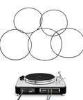 Must Have 20 Pack Round Rubber Belts For Tape Machines, 1mm Diameter, Mixed Lengths shown with cassette tape player setup