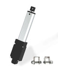 Compact 50mm 120N Mini Electric Linear Actuator 12V with 2 Inch Stroke and mounting brackets for DIY automation projects.