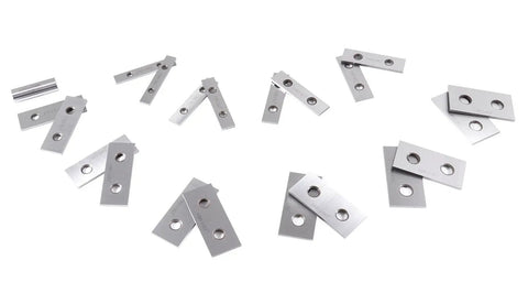 Pro Grade One Eighth Inch Thick Precision Parallel Sets, Ten Pairs, Three Inch Length, Hardened Alloy Steel, Two Holes In Each Parallel