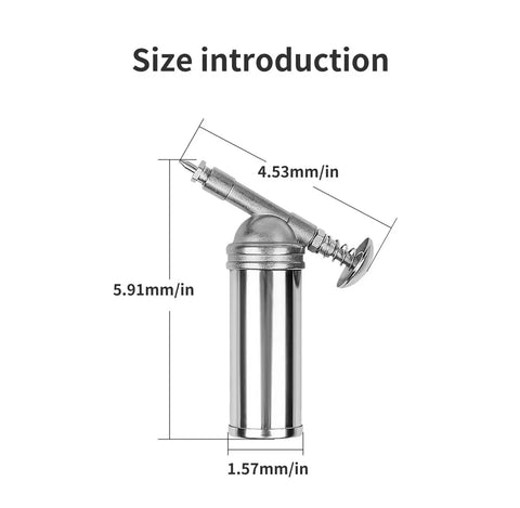 Beefy Manual Oiling Gun HS-80CC 80cc Capacity 1000 PSI Output Mini Grease Gun dimensions and design