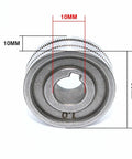 MIG/MAG welding feed roller wheel with knurl, metal construction, 30mm OD, 10mm bore for 0.6–1.0mm welding wire