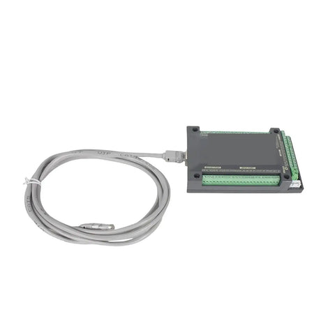 V5 Upgrade NVEM 3 4 5 6 Axis Ethernet CNC Motion Controller Card for Mach3 with attached cable, 300 KHz board view