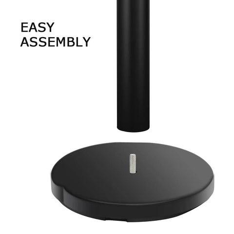 Easy assembly of Built Tough Heavy Duty Black Crowd Control Stanchions With Premium Steel, Durable Barrier Posts base and pole.