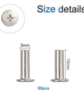 Kickass Chicago Binding Screws With Phillips Cross Head Design Heavy Duty Carbon Steel 5x15mm size for scrapbooking use.