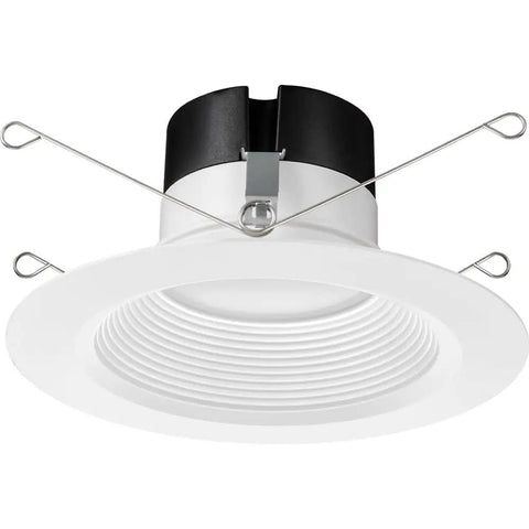 Badass 5 Inch And 6 Inch Baffle Trim Led Recessed Lights, Easily Switchable 5 In 1 Power Settings, Super Sleek 6 Pack Bright Ceiling Spotlight For Kitchen Bath Or Garage Install