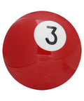 Billiard Style Shift Knob For Cars Trucks And SUVs Red No 3 Round Ball Gear Shifter Knob For Automatic And Manual Transmission Easy Grip