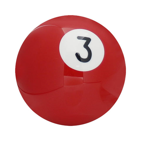 Billiard Style Shift Knob For Cars Trucks And SUVs Red No 3 Round Ball Gear Shifter Knob For Automatic And Manual Transmission Easy Grip