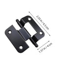 VILLCASE six-pack heavy-duty cabinet hinges, iron, black finish for kitchen and bathroom cabinets; easy to install