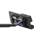 Close-up of OBD2 OBD II Full 16 Pin Y Splitter Cable J1962 1 Male To 2 Female Connector showing internal wiring