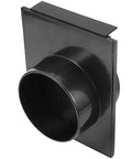 Abaodam 100Mm Heavy Duty Plastic Vacuum Blast Gate Valve For Dust Collectors Rotary Airflow Control Sliding Design Easy Install side view image