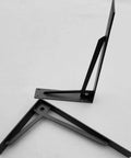 Heavy Duty Black Metal Shelf Brackets Rock Solid Wall Mount Support Kick Up Your Space With This Badass Rust Proof Design. Two angled brackets.