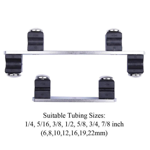 Pro Grade Ratcheting Tube Bender Kit With Seven Aluminum Heads One Quarter To Seven Eighths Inch OD Tubing Ninety Degree Manual Bender Pipe Cutter And Deburring Tool For HVAC Refrigeration Heating Copper Aluminum Steel