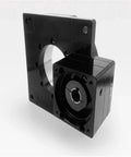 Th450 Heavy Duty Turntable Rotary Actuator With Hollow Rotating Platform And 10 To 1 Gearbox Ratio showing black housing and hollow center.