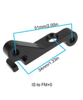 IS Mount To Flat Mount Brake Adapter black with dimensions 51mm x 34mm for 160mm rear or 180mm front rotors view