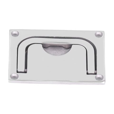 RiToEasysports stainless steel central console door elevation button plate with mounting holes, 3.8 x 2.7 in