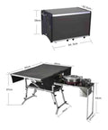 Outdoor Mobile Kitchen For Camping And RV Trips Portable Stove And Cooking Station Quick Setup In Minutes 26 By 37 Inches
