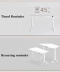 Smooth Electric Standing Desk With Natural Wood Top Adjustable Height Workstation Quiet Motor Gaming Setup Home Office Writing Table: Timer settings.
