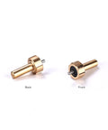 SR350D Oxygen Regulator Repair Kit With Diaphragm No Fuss Rebuild Parts For Oxygen Regulator Compatible With SR350D And Other Welding Gas Gear No Air Leaks Stable Pressure Tight Fit Budget Friendly brass diaphragm pins, back and front views
