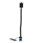 Top Shelf Led Machine Work Light With Heavy Duty Magnetic Base And Flexible Gooseneck Arm, black and silver design, ideal for garage use.